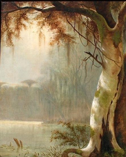 Joseph Rusling Meeker Lake Maurepas Bayou France oil painting art